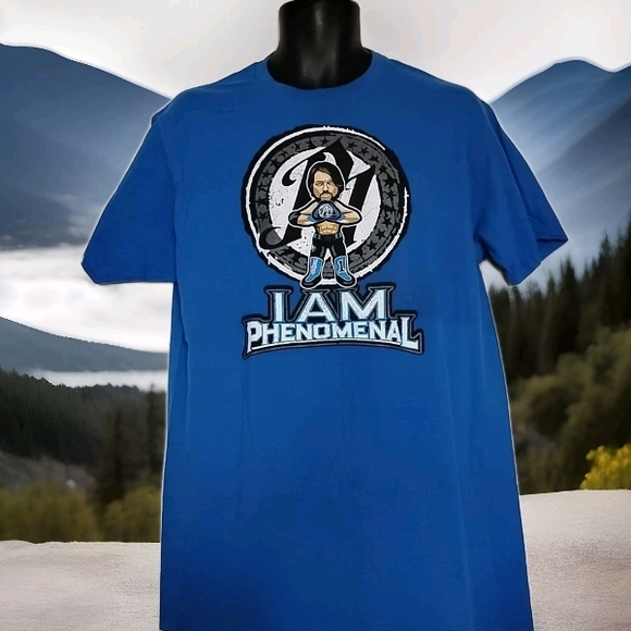 WWE AJ Styles I Am Phenomenal Authentic Wear  T Shirt Size L. - Picture 1 of 2